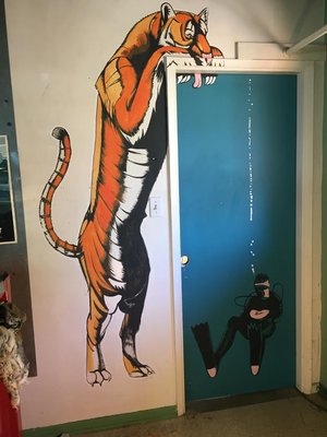 Tiger and Diver door mural