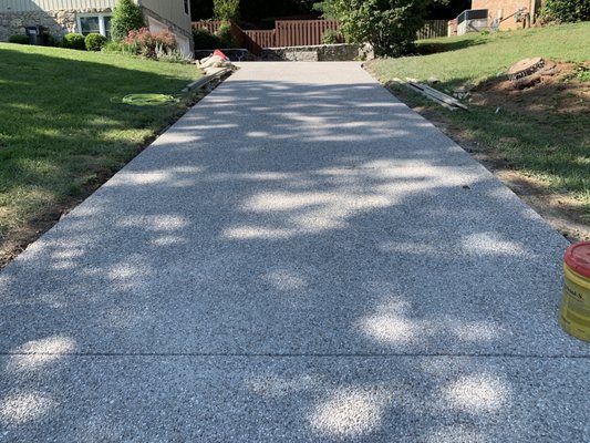 Pressure washed and ready for sealing driveway