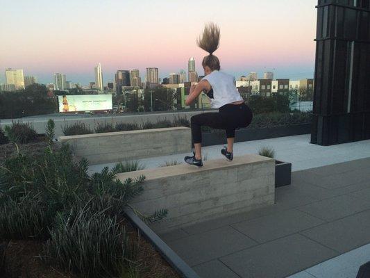 At home personal training provides better views when you live downtown!