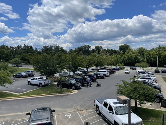 Parking lot overhead shot