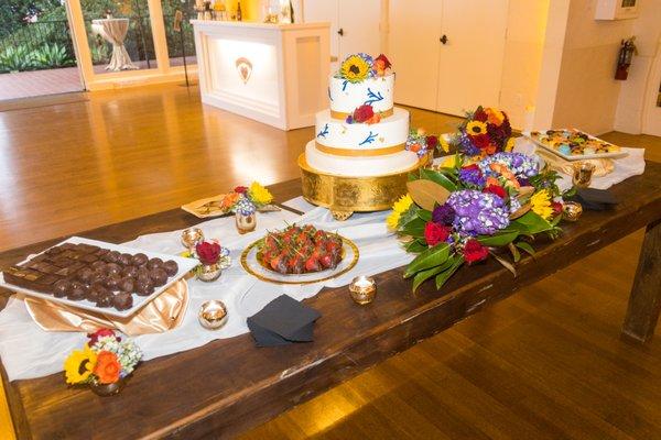 Dessert table setting