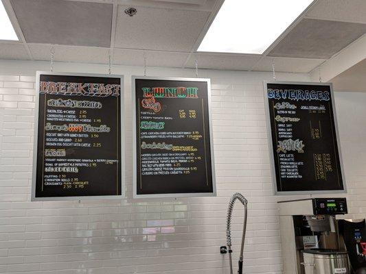 Menu and space of the new CitySquare Cafe!