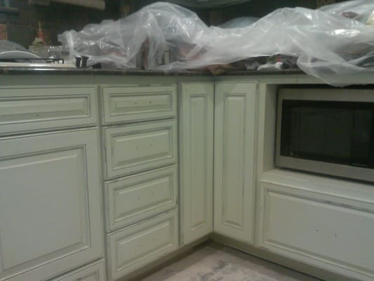 Cabinets before