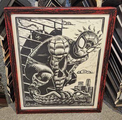 Custom color frame Spiderman Print