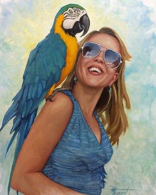 "Natalie with Macaw"
Oil on Canvas
Thomas M. Thomson