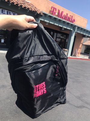 8.16.22 Thank you T-Mobile for this Drawstring Backpack