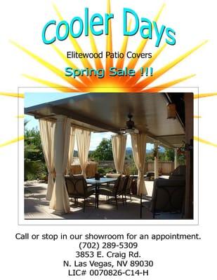 cooler days patio covers  702-289-5309