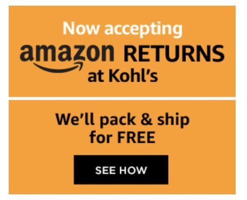 New partnership between Kohl's and Amazon.