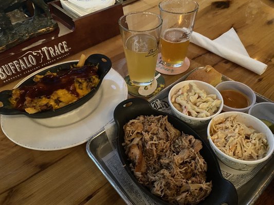 Pulled Chicken and Buck Fries