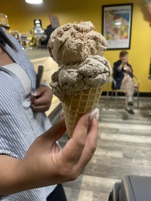 Butter pecan and cookies & cream ice cream