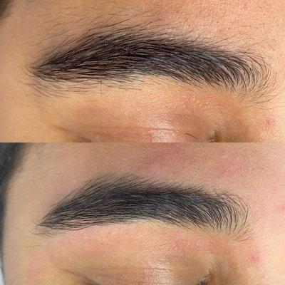 Brow waxing