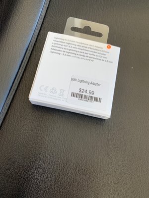 Apple Lightning to Headphone Jack $24.99