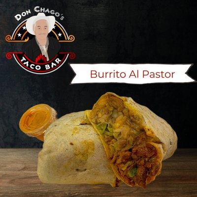 Marinated spiced Pork Burrito