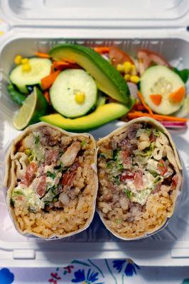 Shrimp Burrito: $13. Take-out.