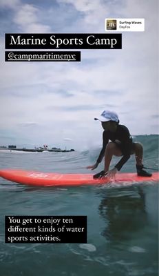 Surfing activity at Camp Maritime