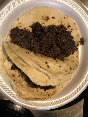 Menudo and Barbacoda tacos.