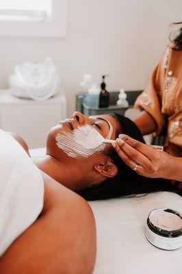 Mask during a Facial