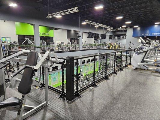 Second floor strength & cardio equipment.