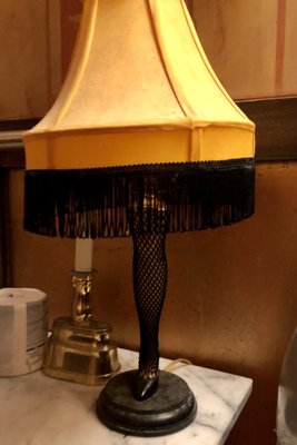 Leg lamp in bathroom lol