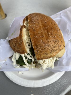 Cemita with Pollo Milanesa