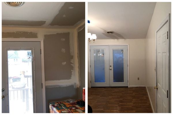 Drywall repair and painting done right; it's like the damage was never there.