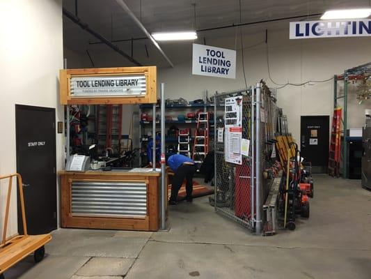 Interior view - 3. Tool lending library.