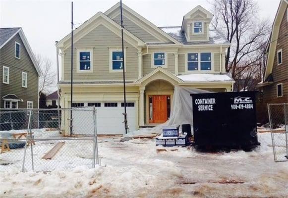 Our dumpster at a new-home renovation