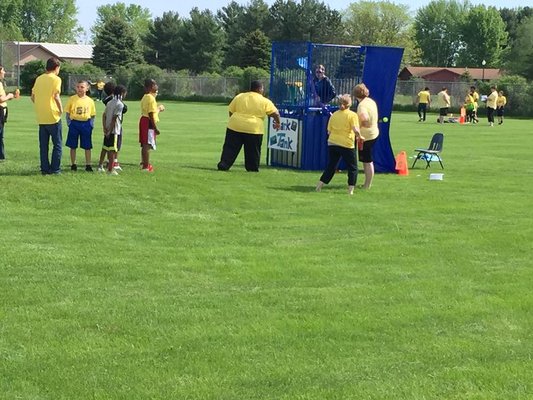 Dunk tank rental for school event.