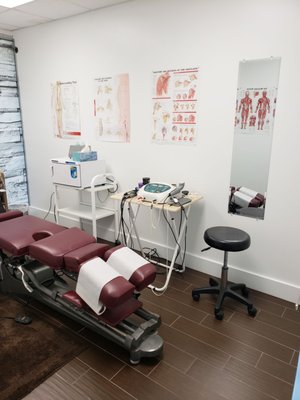 Treatment room number one is used for initial examinations and review of findings