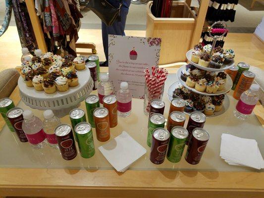 Cute: free cupcakes and beverages in-store today for their 70th anniversary