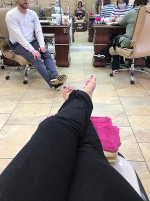 Loved my pedicure, my massage was phenomenal!