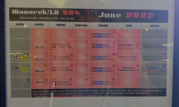 June dance schedule