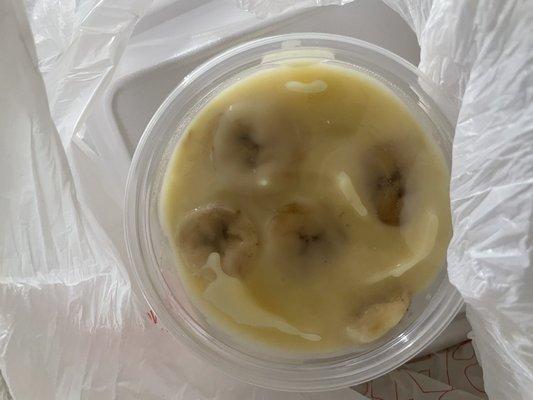 Banana FLAVORED pudding, NOT banana pudding