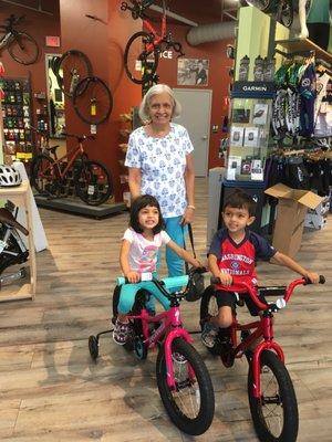 Grandma bought the bikes!