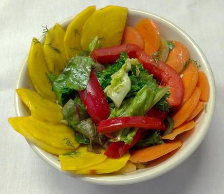 Thursday Lunch prepared with Johnson's Backyard vegetables.