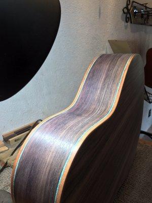 Indian Rosewood, turquoise in work.