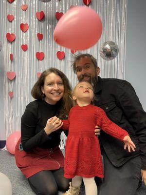 Valentine Dance photo shoot for the preschool!