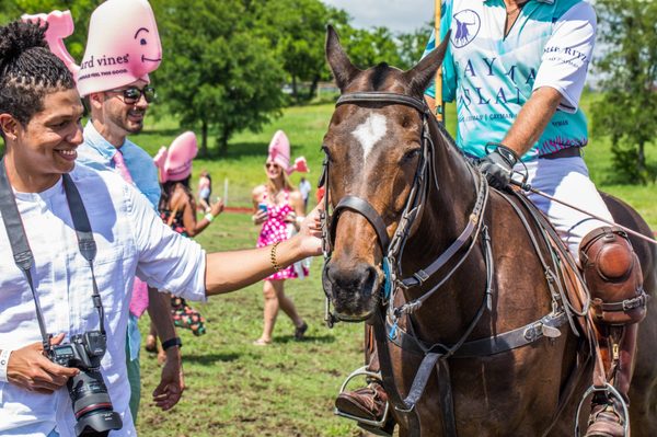 Getting to interact with the horses and players at The Victory Cup is a big part of the overall experience!