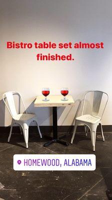 Bistro seating.