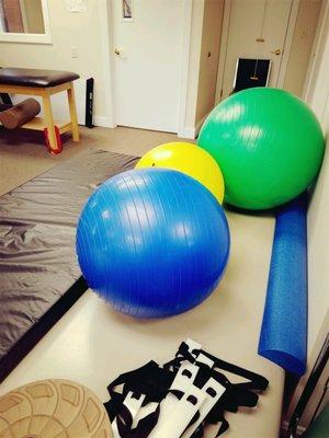 Exercise balls.