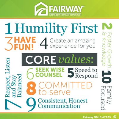 Fairway's core values :)