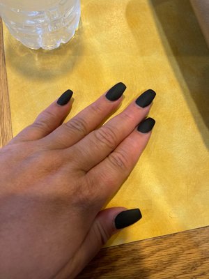 Mayte gel acrylic coffin nails. $91 ???