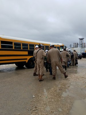 ONEOK Contract Employees getting back on bus