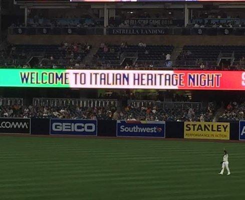 We organized the Italian Heritage Night at Petco Park.