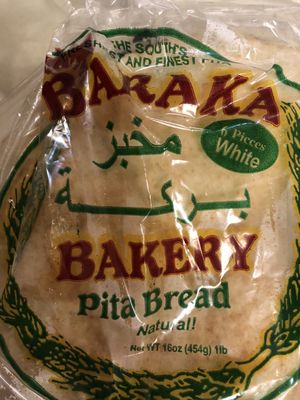 Fresh pita bread.