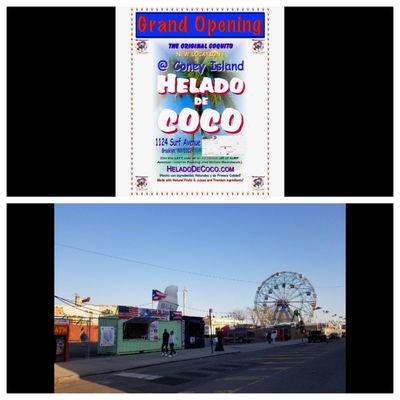 Helado de Coco by Alyssa in Coney Island. 1124 Surf Avenue, Ste 9, Coney Island, Brooklyn NY 11224 USA.  (917) 577-9739