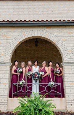 Bridal Party outside of the Franciscan Center