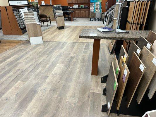 Showroom floor showcasing Mohawk's Puretech Plus Flooring!