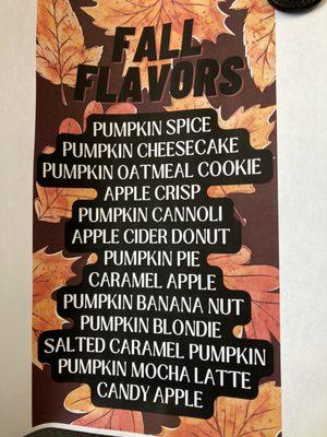 Fall ('22) seasonal shake flavors