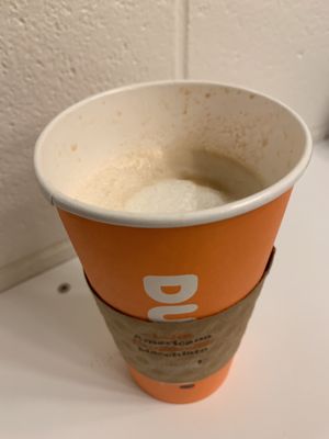 This is how full my latte was, before I took a drink. And no, it didn't have whipped cream on top.